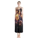 Nebula Galaxy Stars Astronomy Button Up Chiffon Maxi Dress View1