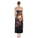 Nebula Galaxy Stars Astronomy Button Up Chiffon Maxi Dress View2