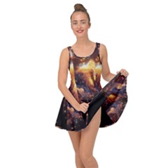 Nebula Galaxy Stars Astronomy Inside Out Casual Dress by Uceng