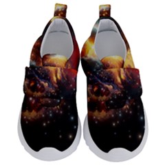 Nebula Galaxy Stars Astronomy Kids  Velcro No Lace Shoes by Uceng