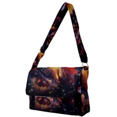 Nebula Galaxy Stars Astronomy Full Print Messenger Bag (s) by Uceng