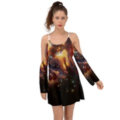 Nebula Galaxy Stars Astronomy Boho Dress by Uceng