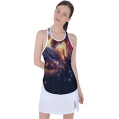 Nebula Galaxy Stars Astronomy Racer Back Mesh Tank Top by Uceng