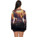 Nebula Galaxy Stars Astronomy Long Sleeve Boyleg Swimsuit View4