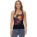 Nebula Galaxy Stars Astronomy Basic Halter Top View1