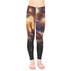 Nebula Galaxy Stars Astronomy Kids  Classic Winter Leggings by Uceng