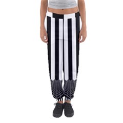 Illustration Stripes Geometric Pattern Women s Jogger Sweatpants by Uceng