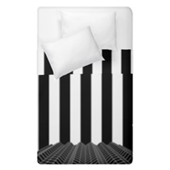 Illustration Stripes Geometric Pattern Duvet Cover Double Side (single Size) by Uceng