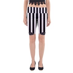 Illustration Stripes Geometric Pattern Yoga Cropped Leggings by Uceng