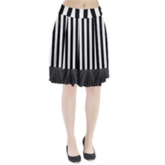 Illustration Stripes Geometric Pattern Pleated Skirt by Uceng