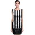 Illustration Stripes Geometric Pattern Sleeveless Velvet Midi Dress View1