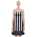 Illustration Stripes Geometric Pattern Spaghetti Strap Velvet Dress View1