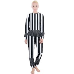 Illustration Stripes Geometric Pattern Women s Lounge Set by Uceng