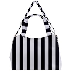 Illustration Stripes Geometric Pattern Double Compartment Shoulder Bag by Uceng