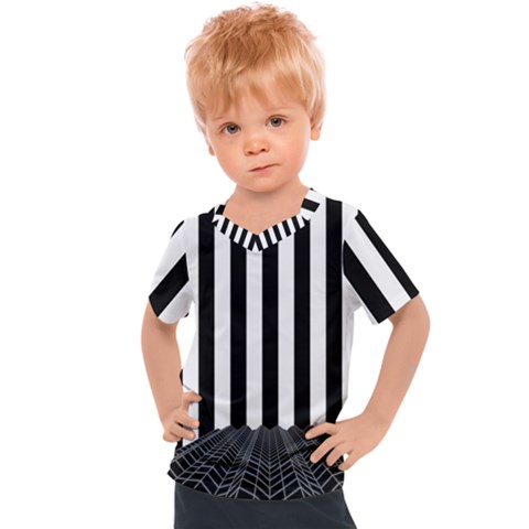 Illustration Stripes Geometric Pattern Kids  Sports Tee by Uceng