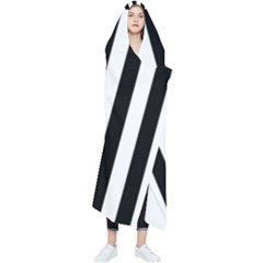 Illustration Stripes Geometric Pattern Wearable Blanket by Uceng