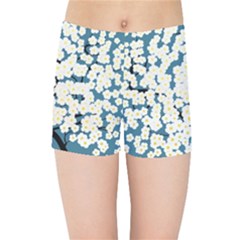 Flower Flora Decoration Pattern Kids  Sports Shorts by Uceng