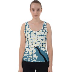 Flower Flora Decoration Pattern Velvet Tank Top by Uceng