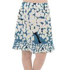 Flower Flora Decoration Pattern Fishtail Chiffon Skirt by Uceng