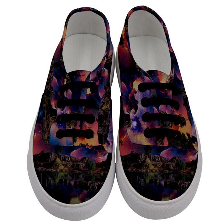 Lake Galaxy Stars Science Fiction Men s Classic Low Top Sneakers