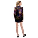 Lake Galaxy Stars Science Fiction Long Sleeve Chiffon Shirt View2