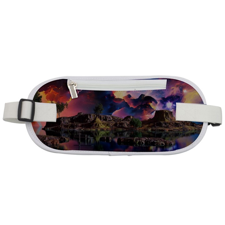 Lake Galaxy Stars Science Fiction Rounded Waist Pouch