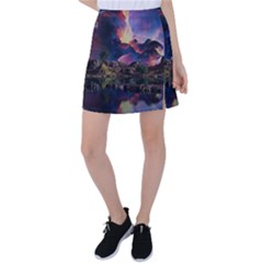 Lake Galaxy Stars Science Fiction Tennis Skirt by Uceng