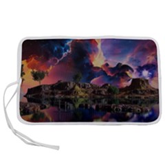 Lake Galaxy Stars Science Fiction Pen Storage Case (m)