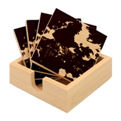 Lake Galaxy Stars Science Fiction Bamboo Coaster Set