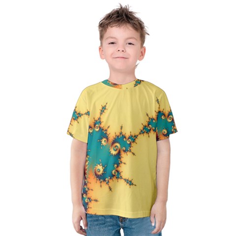 Fractal Art Fractals Digital Art Kids  Cotton Tee by Uceng