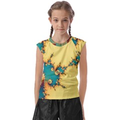 Fractal Art Fractals Digital Art Kids  Raglan Cap Sleeve Tee by Uceng