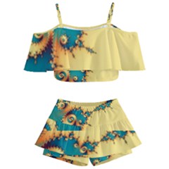 Fractal Art Fractals Digital Art Kids  Off Shoulder Skirt Bikini