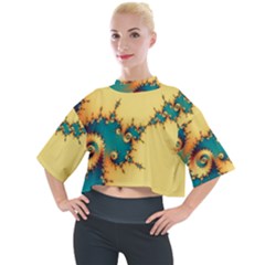 Fractal Art Fractals Digital Art Mock Neck Tee by Uceng