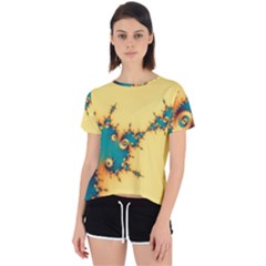 Fractal Art Fractals Digital Art Open Back Sport Tee by Uceng