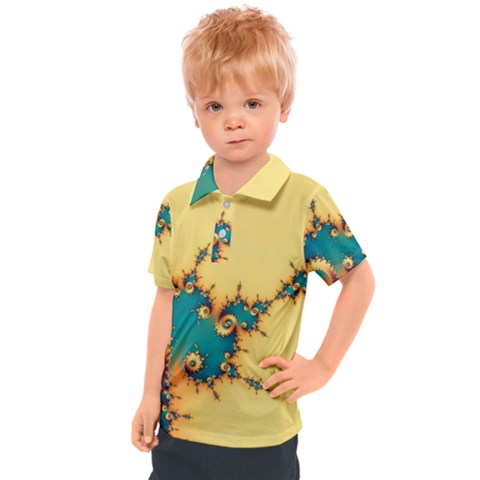 Fractal Art Fractals Digital Art Kids  Polo Tee by Uceng