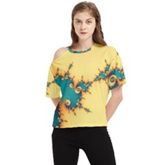 Fractal Art Fractals Digital Art One Shoulder Cut Out Tee by Uceng