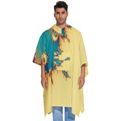 Fractal Art Fractals Digital Art Men s Hooded Rain Ponchos by Uceng