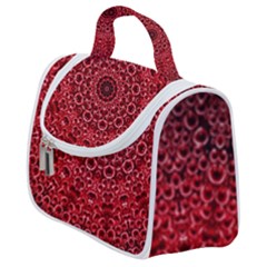 Red Wallpaper Mandala Pattern Art Satchel Handbag by Uceng