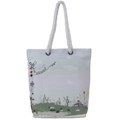 Abstract Full Print Rope Handle Tote (small) by artworkshop