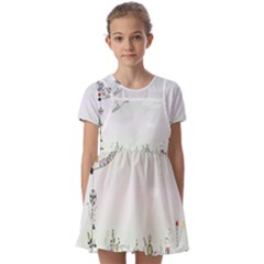 Abstract Kids  Short Sleeve Pinafore Style Dress by artworkshop