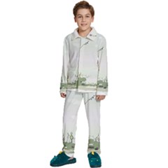 Abstract Kids  Long Sleeve Velvet Pajamas Set by artworkshop