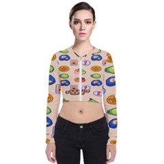 Acnh Wallpaper Long Sleeve Zip Up Bomber Jacket by artworkshop