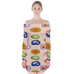 Acnh Wallpaper Long Sleeve Off Shoulder Dress by artworkshop