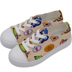 Acnh Wallpaper Kids  Low Top Canvas Sneakers by artworkshop