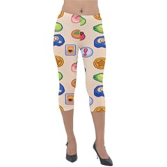 Acnh Wallpaper Lightweight Velour Capri Leggings  by artworkshop