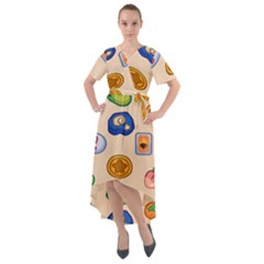 Acnh Wallpaper Front Wrap High Low Dress by artworkshop