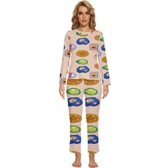 Acnh Wallpaper Womens  Long Sleeve Lightweight Pajamas Set