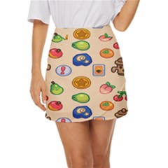 Acnh Wallpaper Mini Front Wrap Skirt by artworkshop