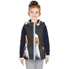 Bird Kids  Hooded Puffer Vest by artworkshop