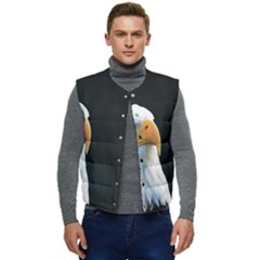 Bird Men s Short Button Up Puffer Vest	 by artworkshop